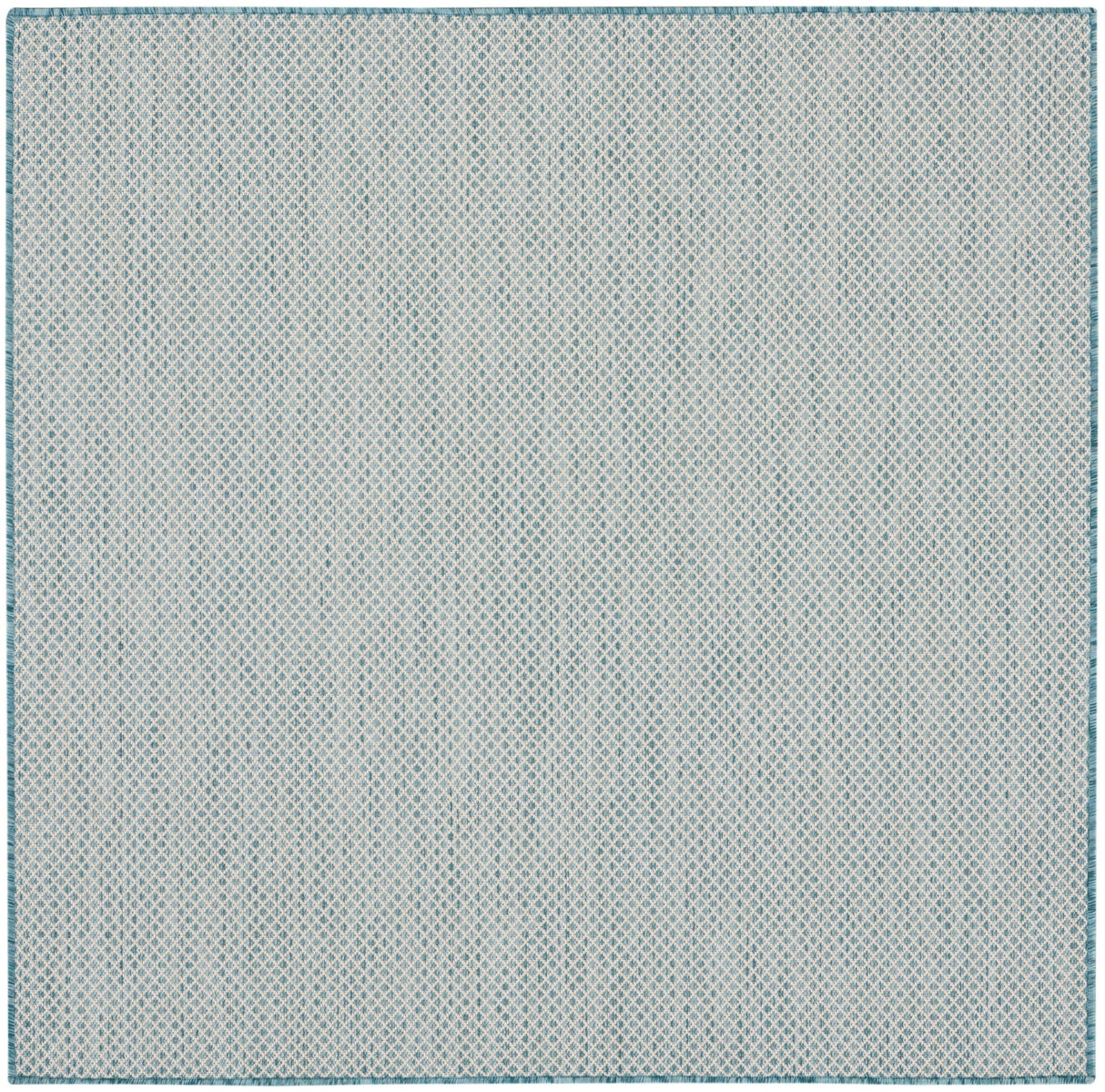 Nourison Courtyard COU01 Machine Made Ivory, Aqua Rug - 99446161215