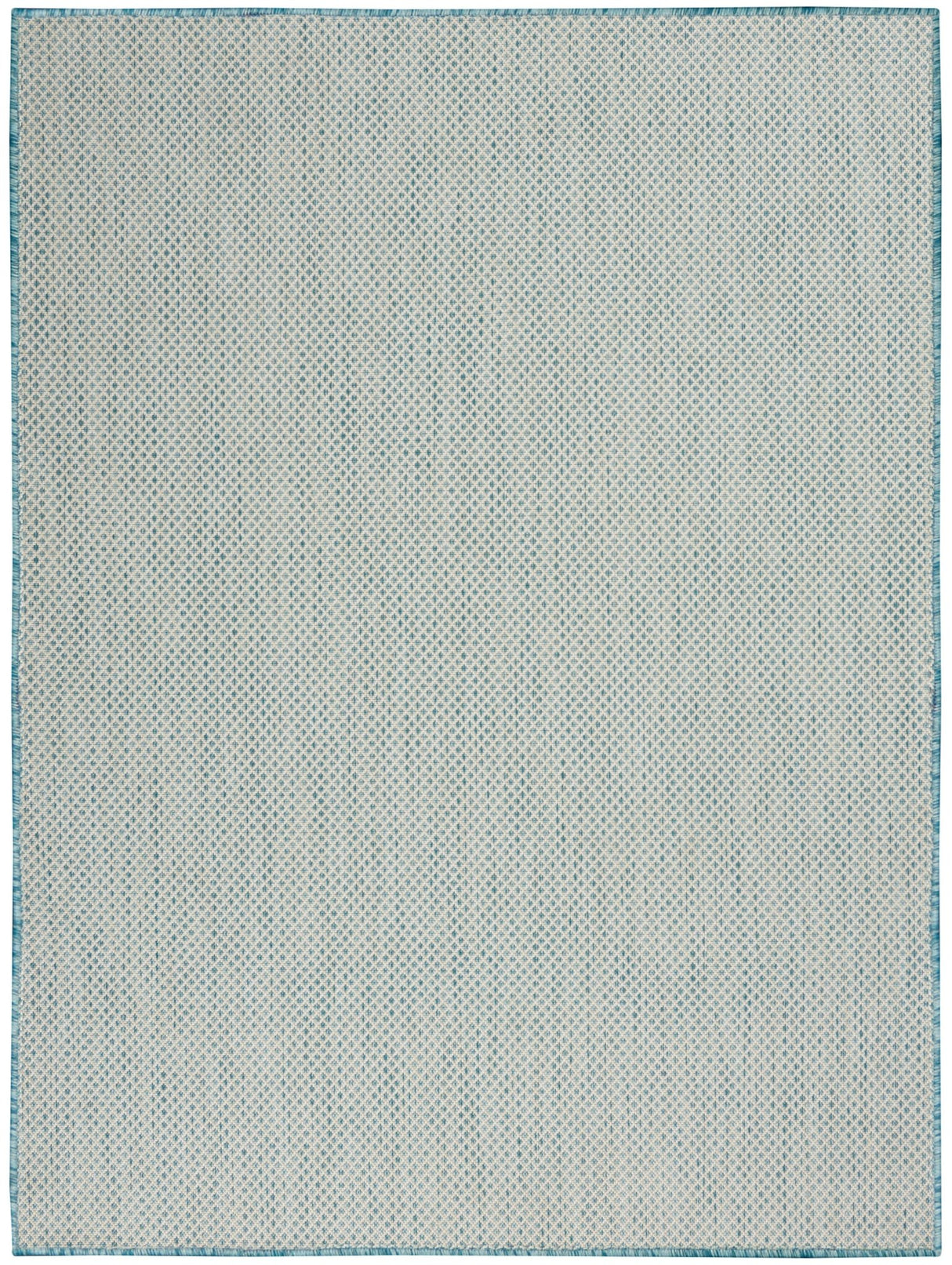Nourison Courtyard COU01 Machine Made Ivory, Aqua Rug - 99446841650