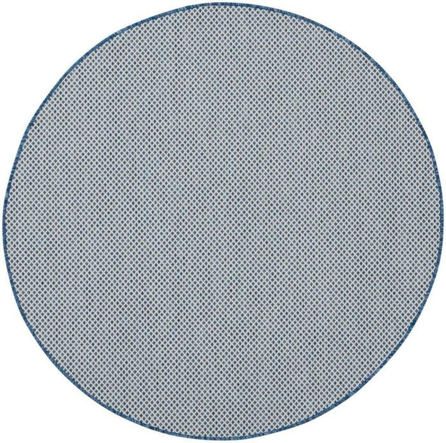 Nourison Courtyard COU01 Machine Made Ivory, Blue Rug - 99446161659