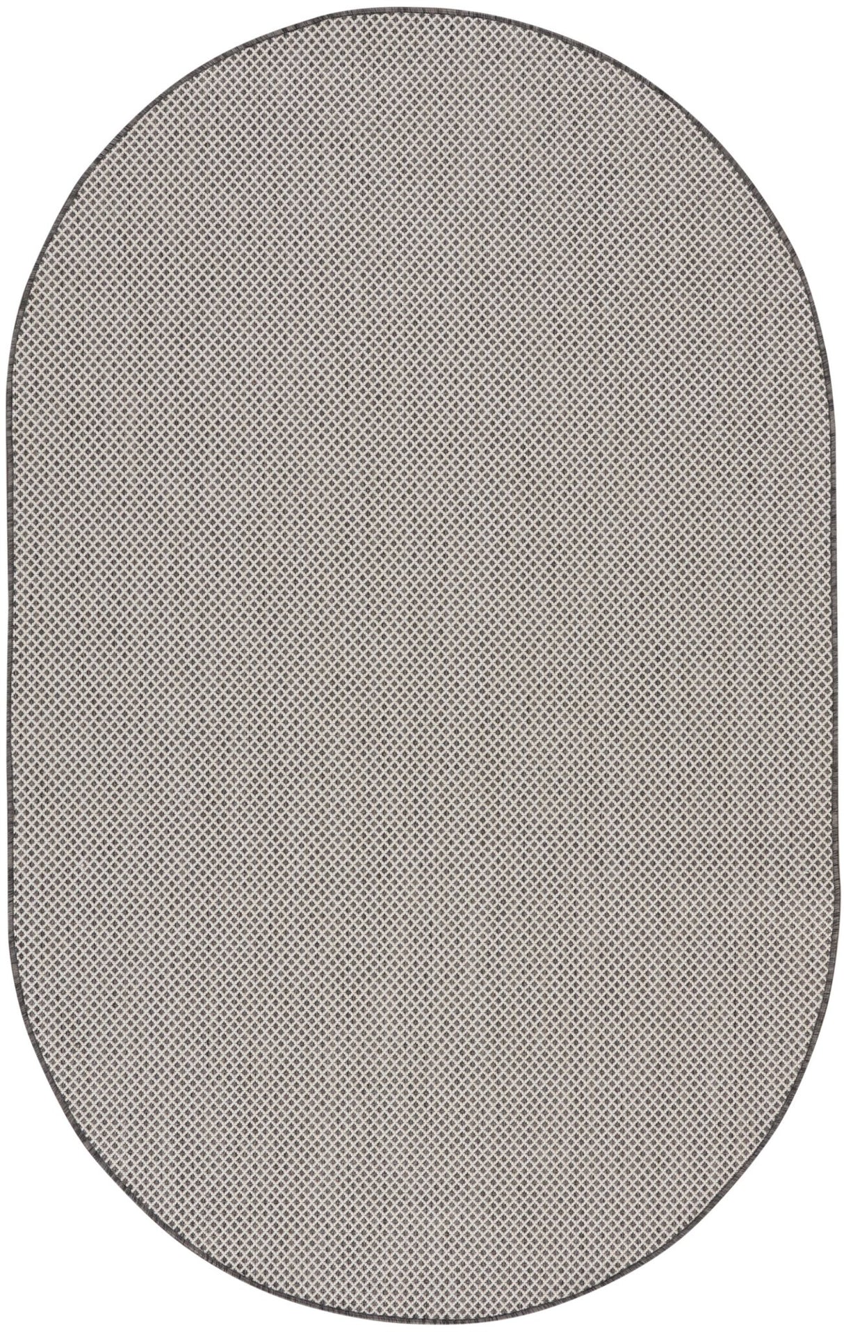 Nourison Courtyard COU01 Machine Made Ivory, Charcoal Rug - 99446162328