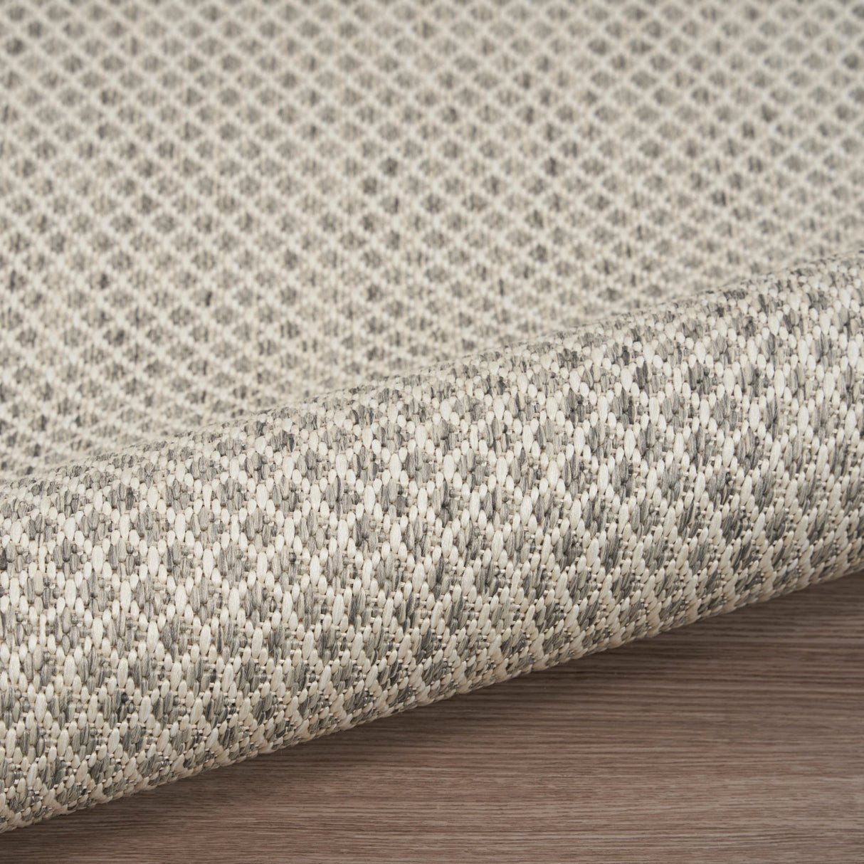 Nourison Courtyard COU01 Machine Made Ivory, Silver Rug - 99446162649