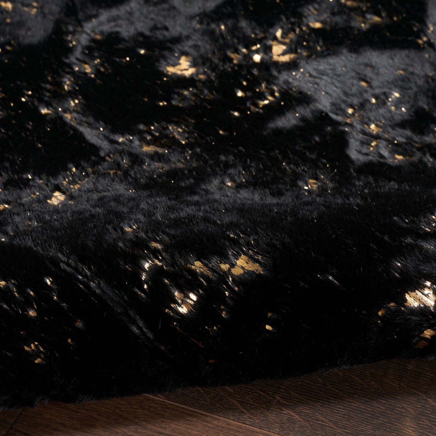 Nourison Cozy Shimmer Csh01 Black Rug - Nourison - 99446910998