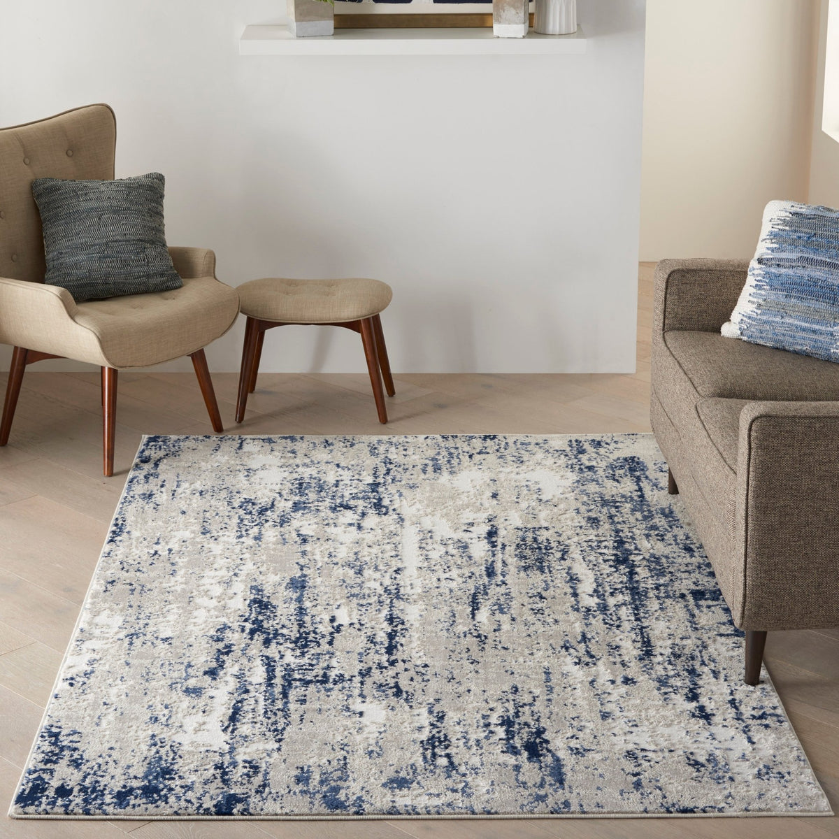 Nourison Cyrus Cyr03 Ivory/Navy Rugs - Nourison - 99446841278