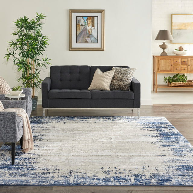 Nourison Cyrus Cyr04 Ivory/Navy Rugs - Nourison - 99446795724