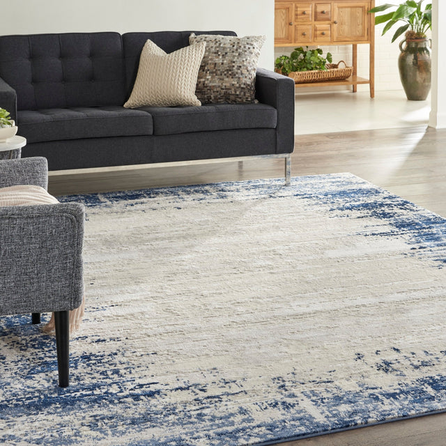 Nourison Cyrus Cyr04 Ivory/Navy Rugs - Nourison - 99446841285