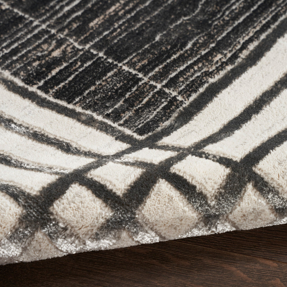 Nourison Desire Dsr01 Charcoal Silver Rug - Nourison - 99446128706