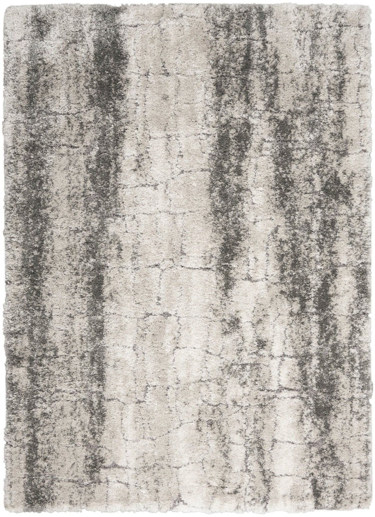 Nourison Dreamy Shag Drs01 Ivory/Charcoal Rugs - Nourison - 99446878243