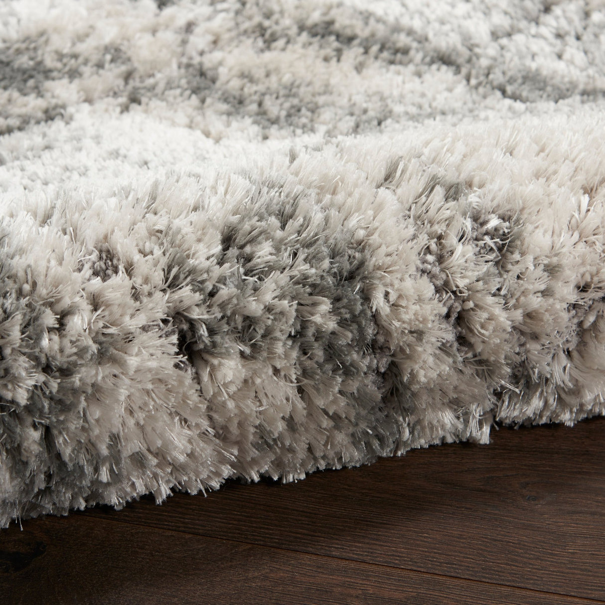 Nourison Dreamy Shag Drs01 Ivory/Charcoal Rugs - Nourison - 99446878243