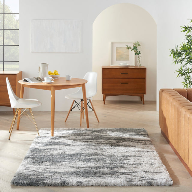 Nourison Dreamy Shag Drs02 Charcoal/Ivory Rugs - Nourison - 99446878274