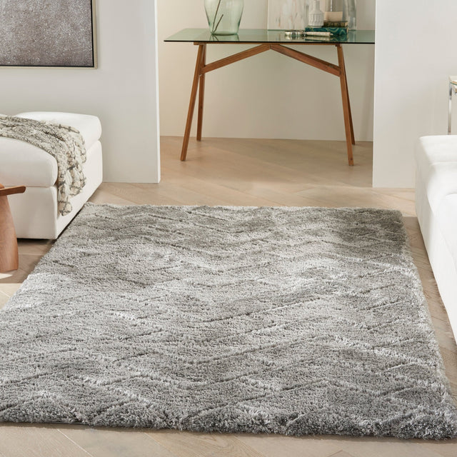 Nourison Dreamy Shag Drs03 Grey Rugs - Nourison - 99446878359