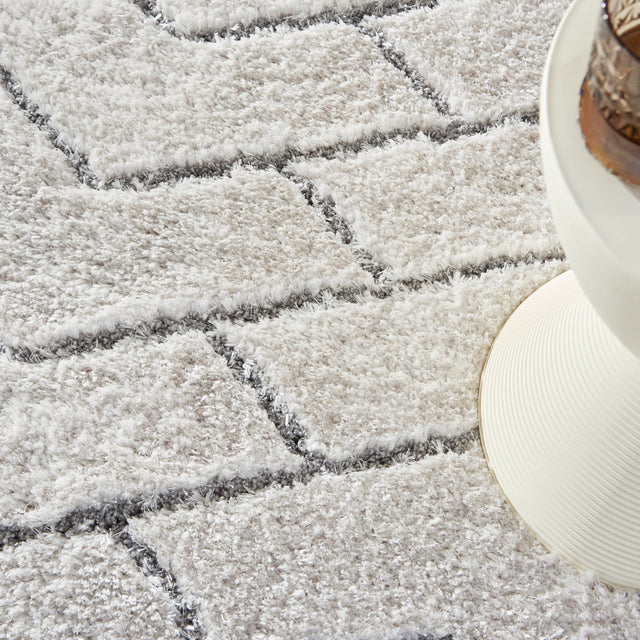 Nourison Dreamy Shag Drs03 Ivory/Grey Rugs - Nourison - 99446878328