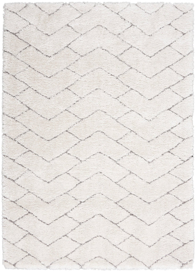 Nourison Dreamy Shag Drs03 Ivory/Grey Rugs - Nourison - 99446878328