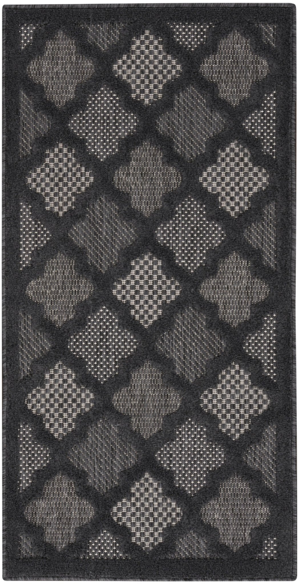 Nourison Easy Care Nes01 Charcoal/Black Rug - Nourison - 99446040138