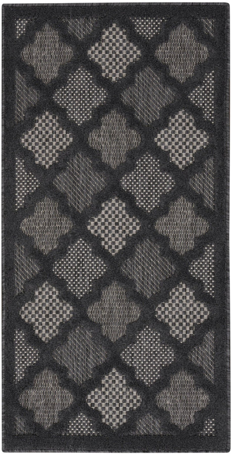 Nourison Easy Care Nes01 Charcoal/Black Rug - Nourison - 99446040138