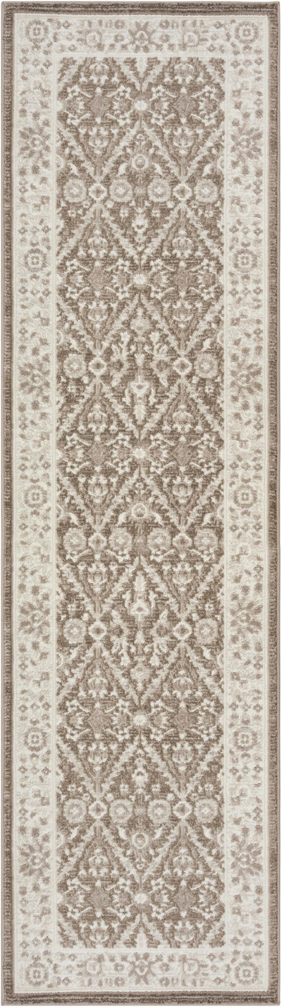 Nourison Eco Cycle Ecy04 Ivory Mocha Rug - Nourison - 99446980199