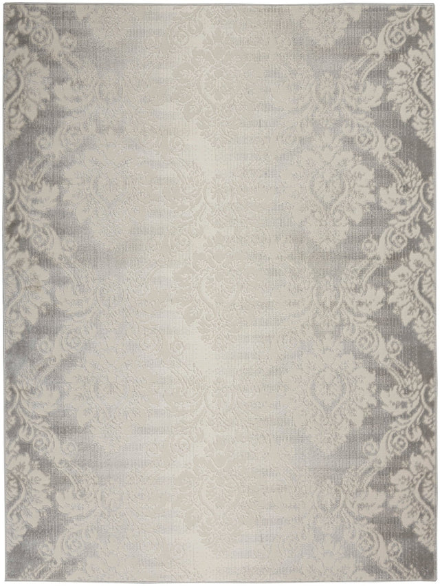 Nourison Elation Etn03 Ivory Grey Rugs - Nourison - 99446839817