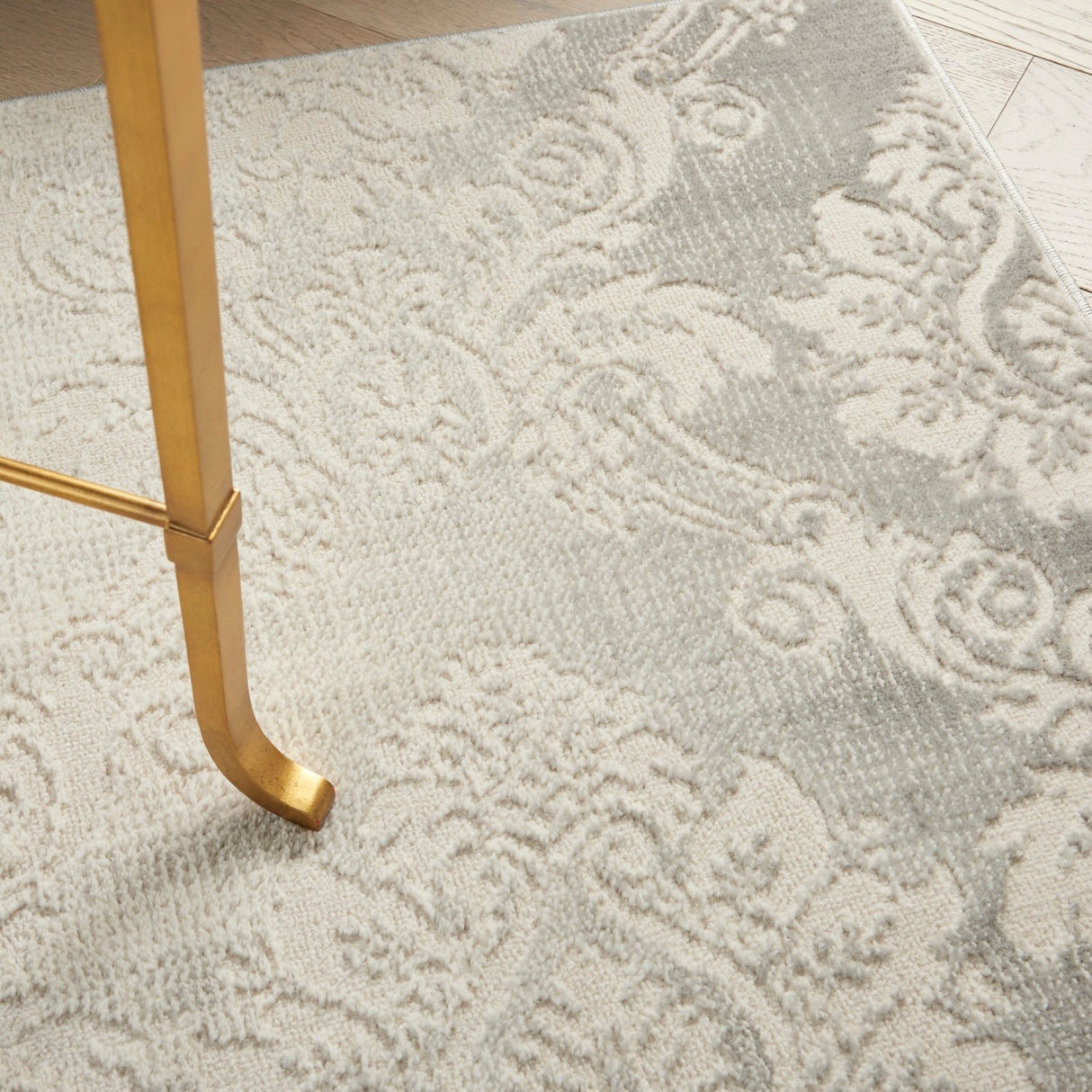 Nourison Elation Etn03 Ivory Grey Rugs - Nourison - 99446839824