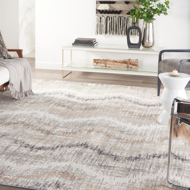 Nourison Elation Etn04 Grey Ivory Rugs - Nourison - 99446840356