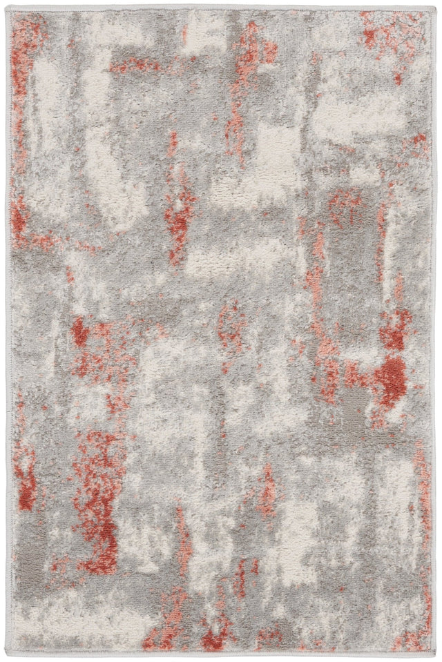 Nourison Elation Etn06 Grey Brick Rugs - Nourison - 99446840608