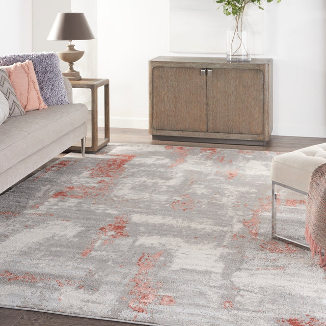 Nourison Elation Etn06 Grey Brick Rugs - Nourison - 99446840608