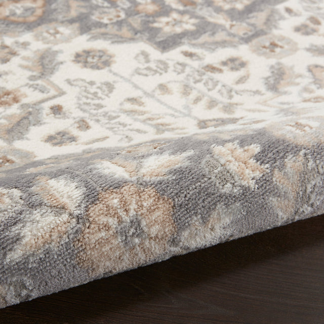 Nourison Elation Etn08 Ivory Grey Rugs - Nourison - 99446840745