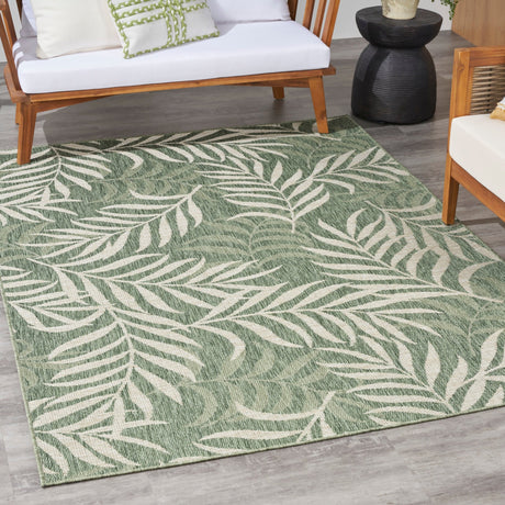Nourison Garden Oasis Goa01 Green Ivory Rug - Nourison - 99446943507
