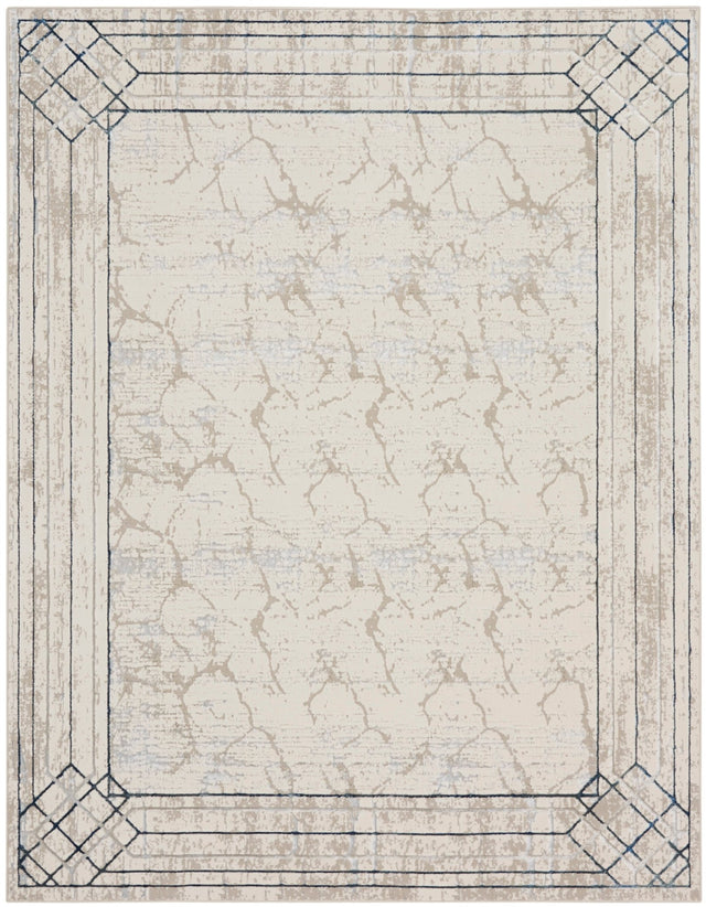 Nourison Glitz Glz03 Ivory/Taupe Rug - Nourison - 99446134189