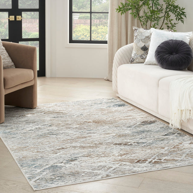 Nourison Glitz Glz11 Grey Multicolor Rug - Nourison - 99446912046