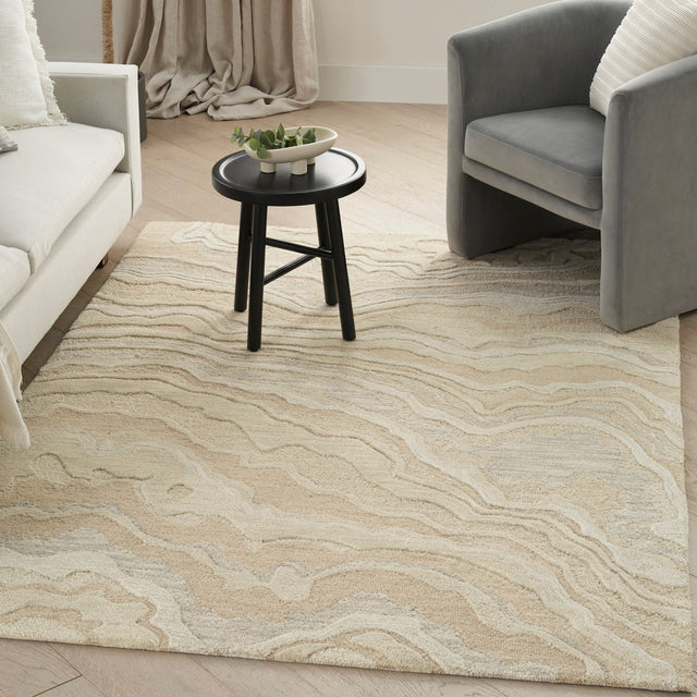 Nourison Graceful Gru01 Beige Rug - Nourison - 99446939050