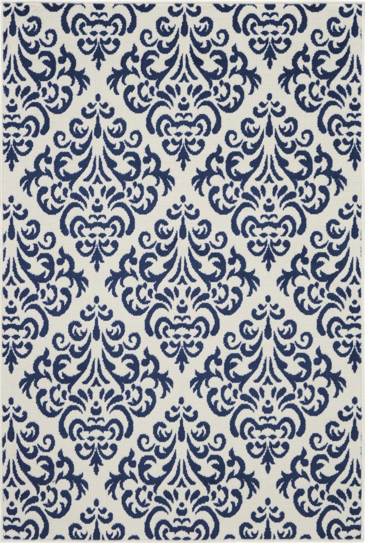 Nourison Grafix Grf06 White/Blue Rug - Nourison - 99446039699