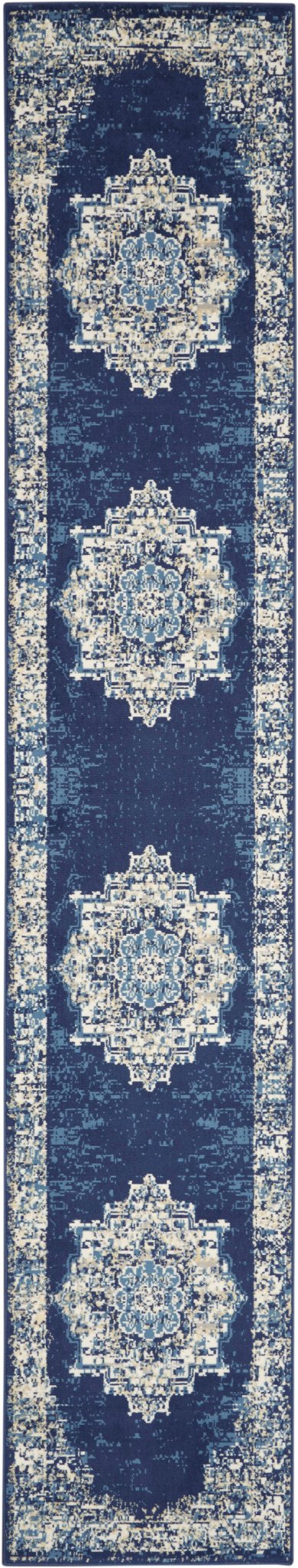 Nourison Grafix Grf14 Navy Blue Rug - Nourison - 99446411709