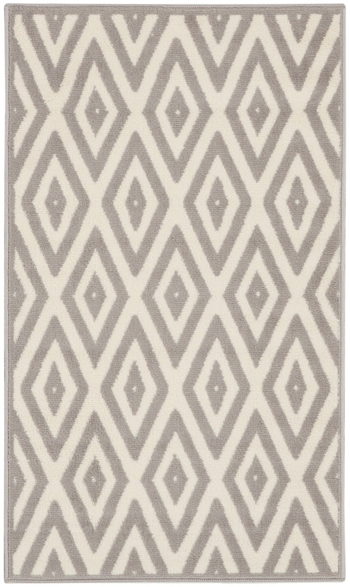 Nourison Grafix Grf18 White/Grey Rug - Nourison - 99446810267