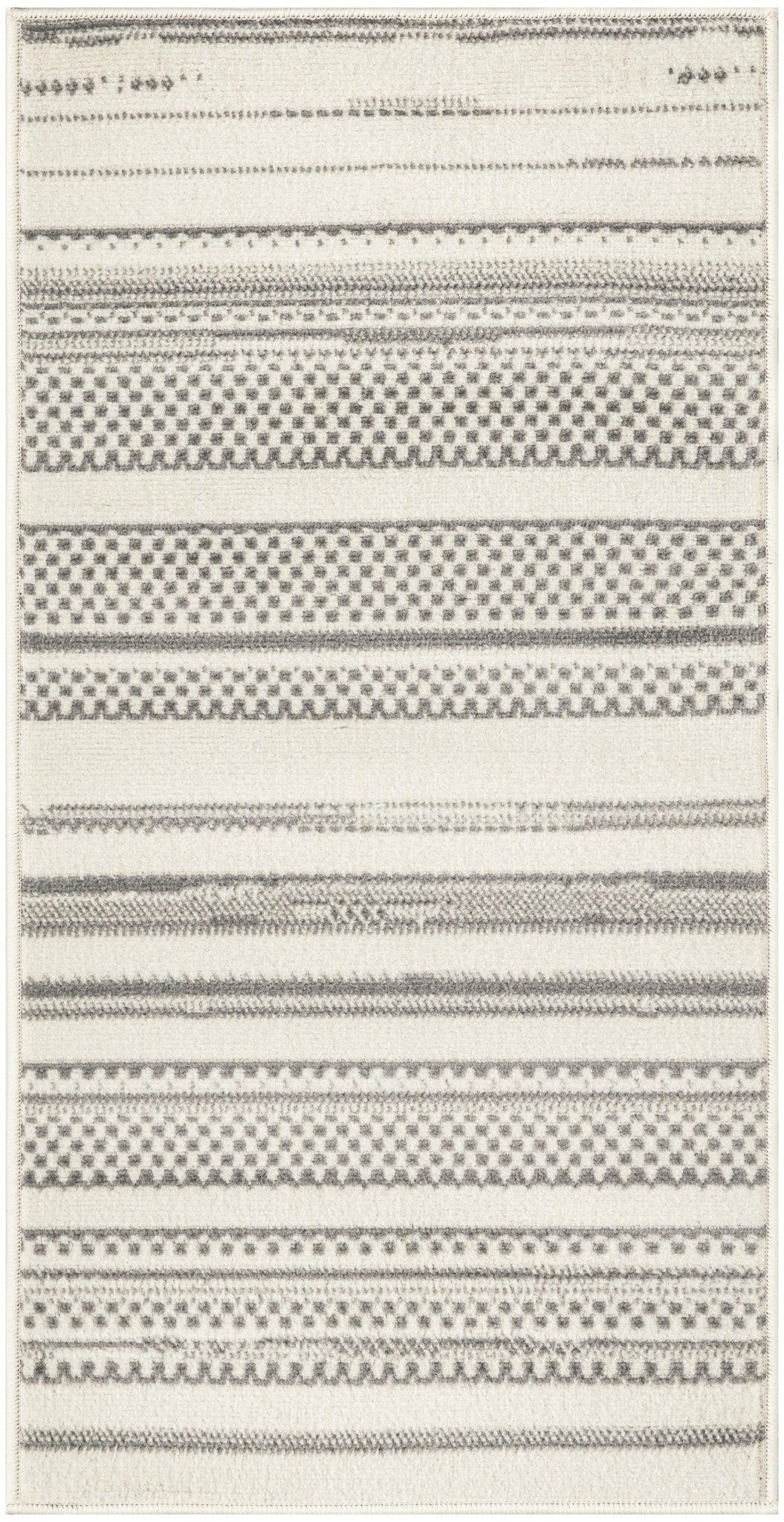 Nourison Grafix Grf41 Ivory Grey Rug - Nourison - 99446907073