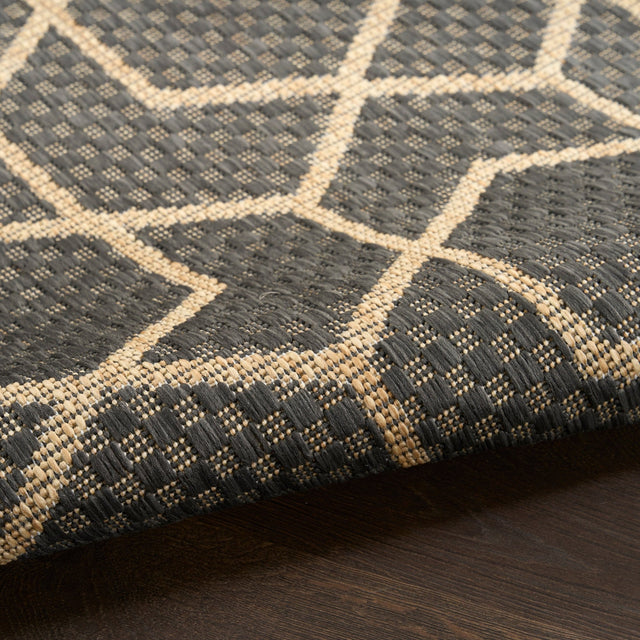 Nourison Horizon Indoor/Outdoor HOZ01 Charcoal Contemporary Area Rugs - 841491126226