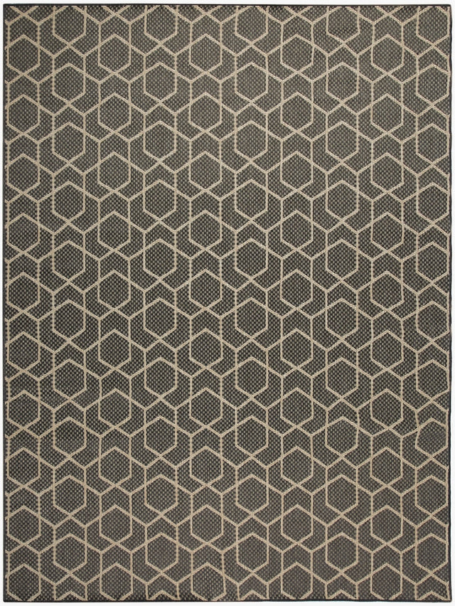 Nourison Horizon Indoor/Outdoor HOZ01 Charcoal Contemporary Area Rugs