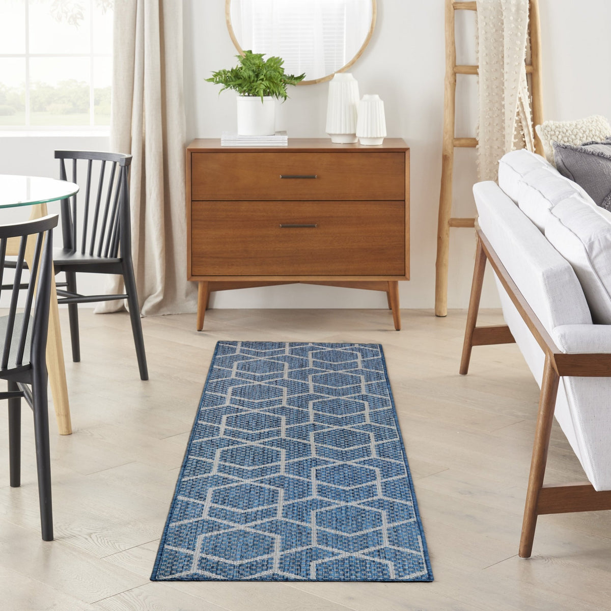 Nourison Horizon Indoor/Outdoor HOZ01 Denim Contemporary Area Rugs