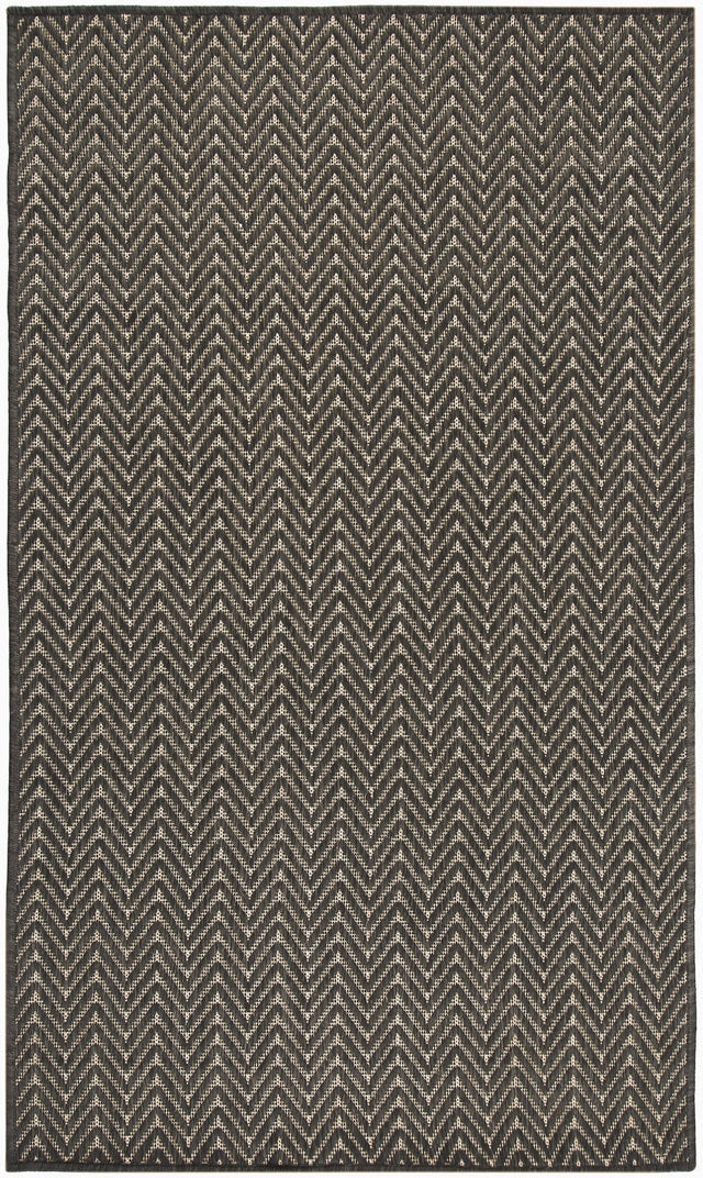 Nourison Horizon Indoor/Outdoor HOZ02 Charcoal Contemporary Area Rugs