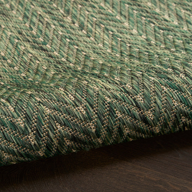 Nourison Horizon Indoor/Outdoor HOZ02 Green Contemporary Area Rugs - 841491127827
