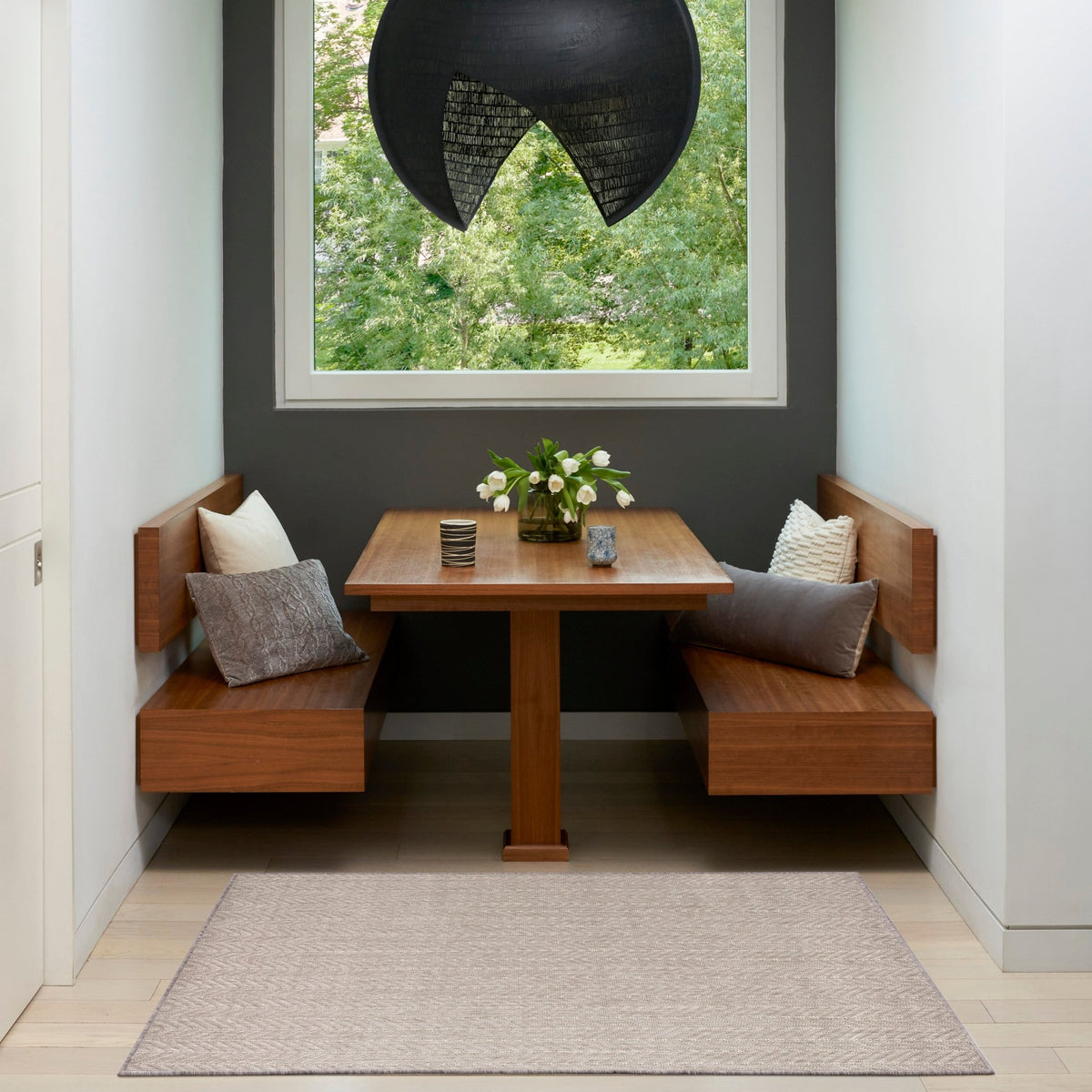 Nourison Horizon Indoor/Outdoor HOZ02 Grey Contemporary Area Rugs