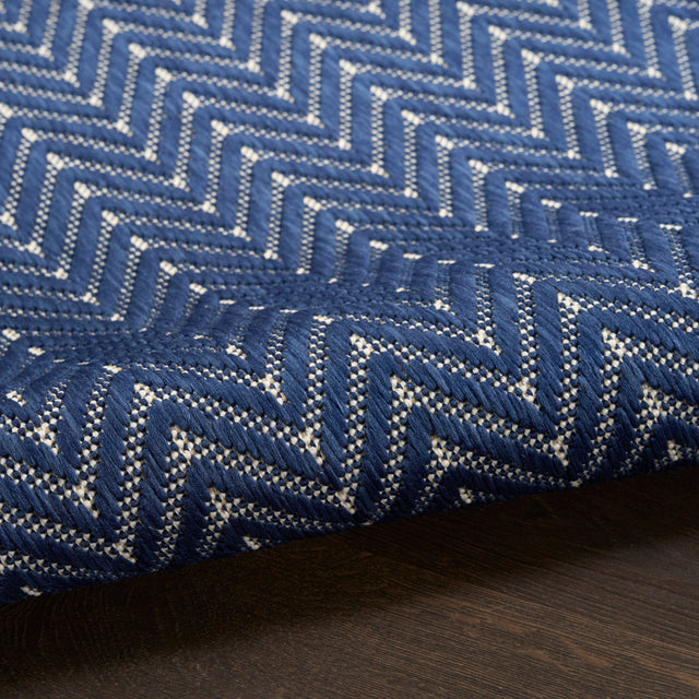 Nourison Horizon Indoor/Outdoor HOZ02 Navy Contemporary Area Rugs - 841491127933