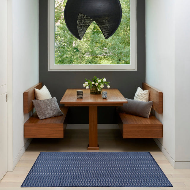 Nourison Horizon Indoor/Outdoor HOZ02 Navy Contemporary Area Rugs