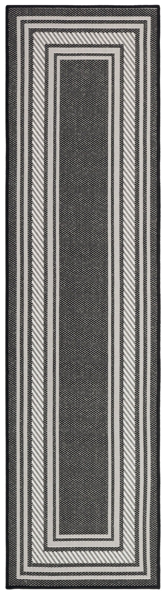 Nourison Horizon Indoor/Outdoor HOZ03 Black Contemporary Area Rugs