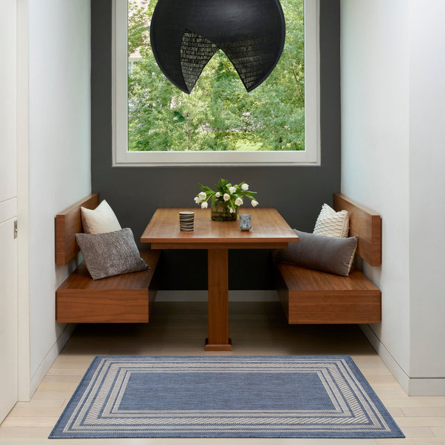 Nourison Horizon Indoor/Outdoor HOZ03 Denim Contemporary Area Rugs