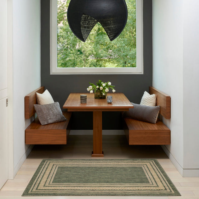 Nourison Horizon Indoor/Outdoor HOZ03 Green Contemporary Area Rugs