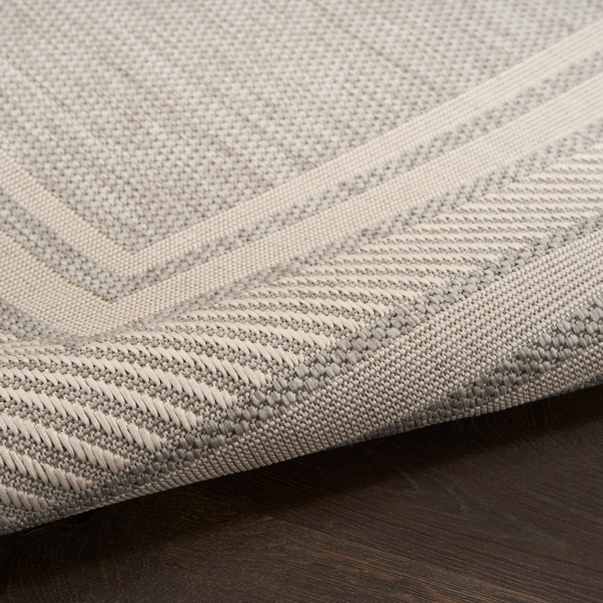 Nourison Horizon Indoor/Outdoor HOZ03 Grey Contemporary Area Rugs - 841491128275