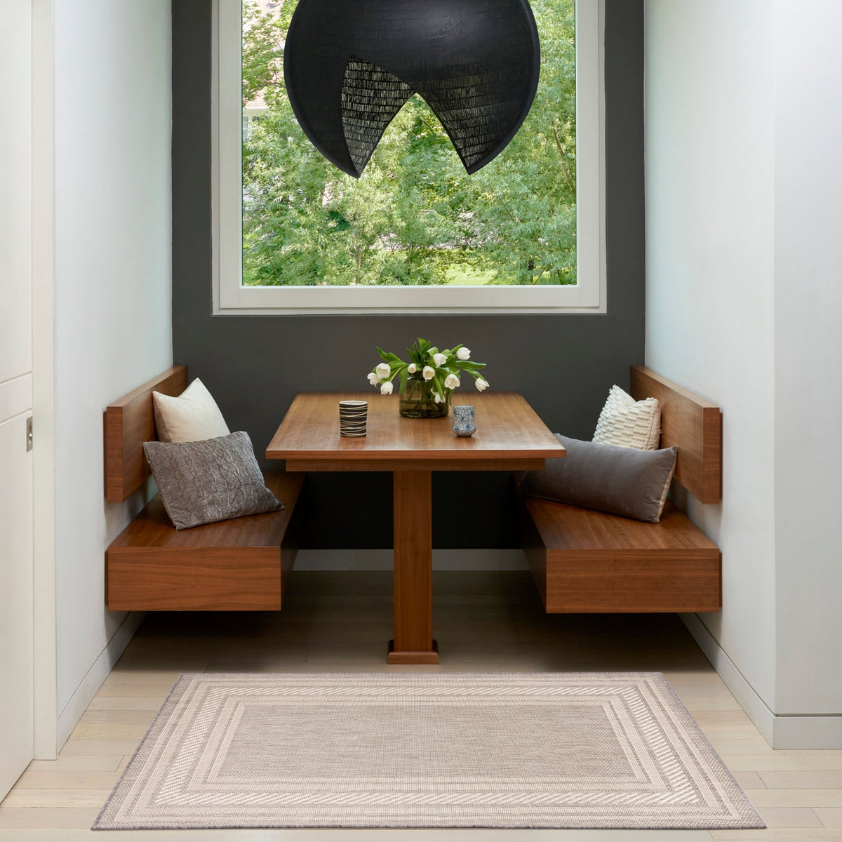 Nourison Horizon Indoor/Outdoor HOZ03 Grey Contemporary Area Rugs