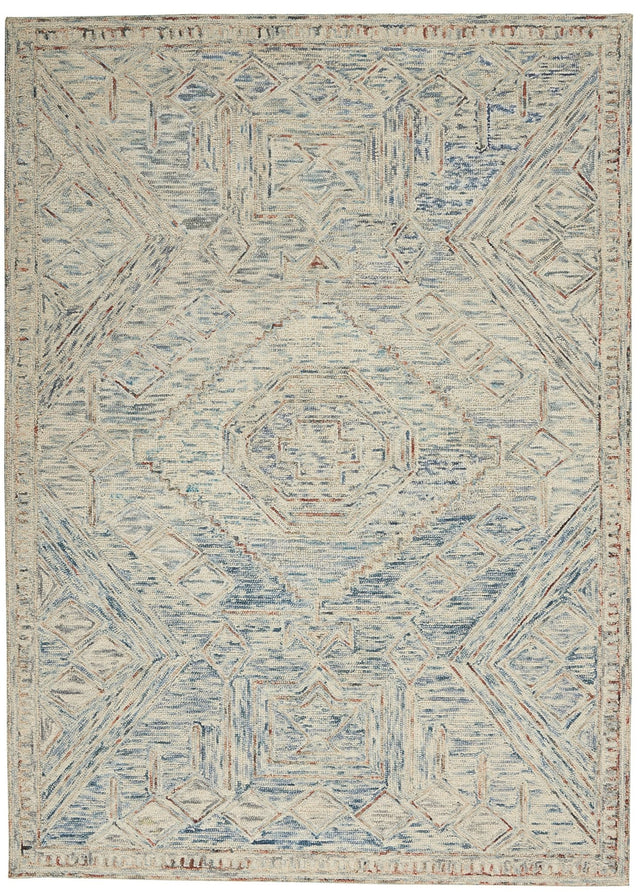 Nourison Interlock Itl02 Blue/Multi Rugs - Nourison - 99446785923