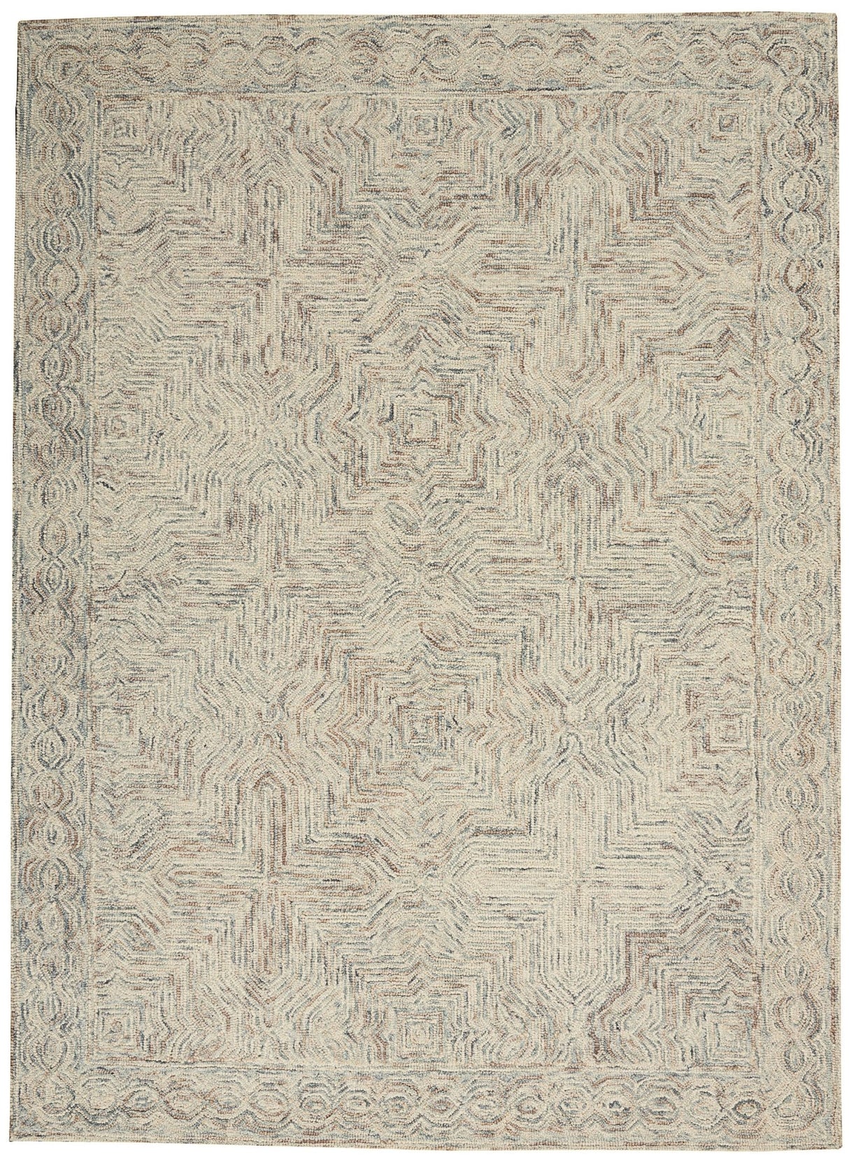 Nourison Interlock Itl03 Blue/Ivory Rugs - Nourison - 99446785992