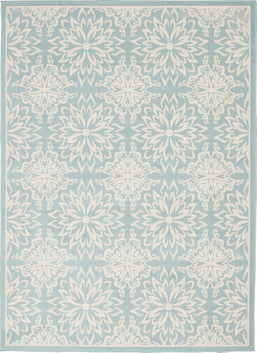 Nourison Jubilant Jub06 Ivory / Green Rugs - Nourison - 99446478238