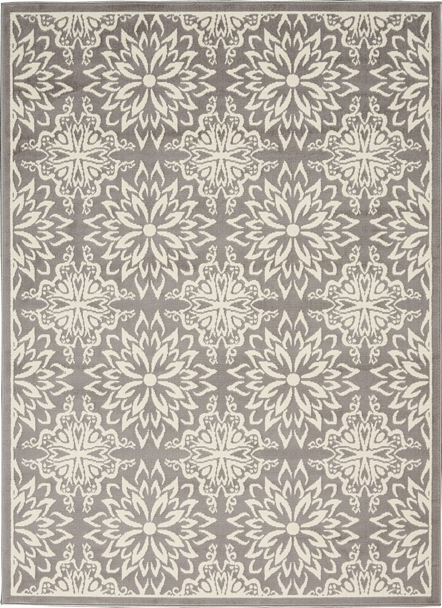 Nourison Jubilant Jub06 Ivory / Grey Rugs - Nourison - 99446478320